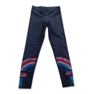 Peloton x Terez Show Up Rainbow Blue Leggings‎ Sz S